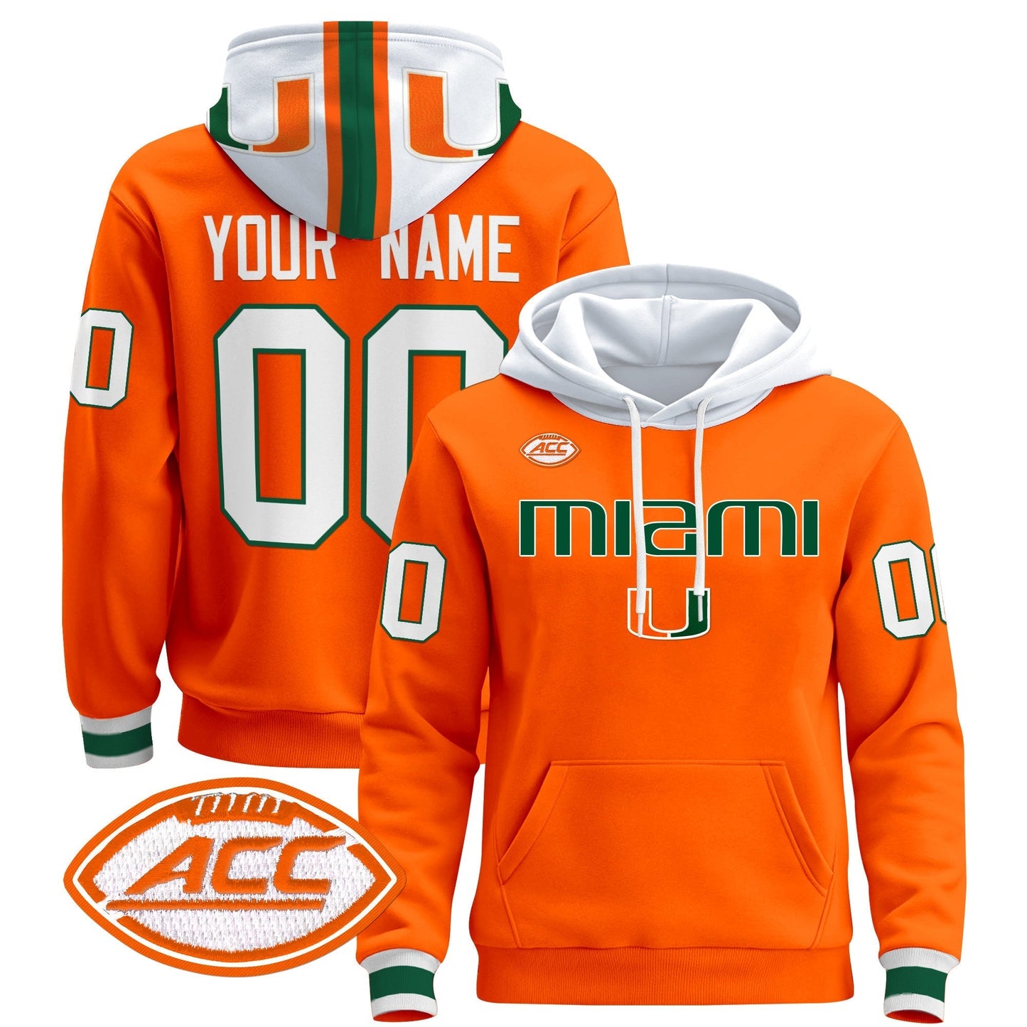 Miami Hurricanes 2024 Custom Pullover Hoodie V3