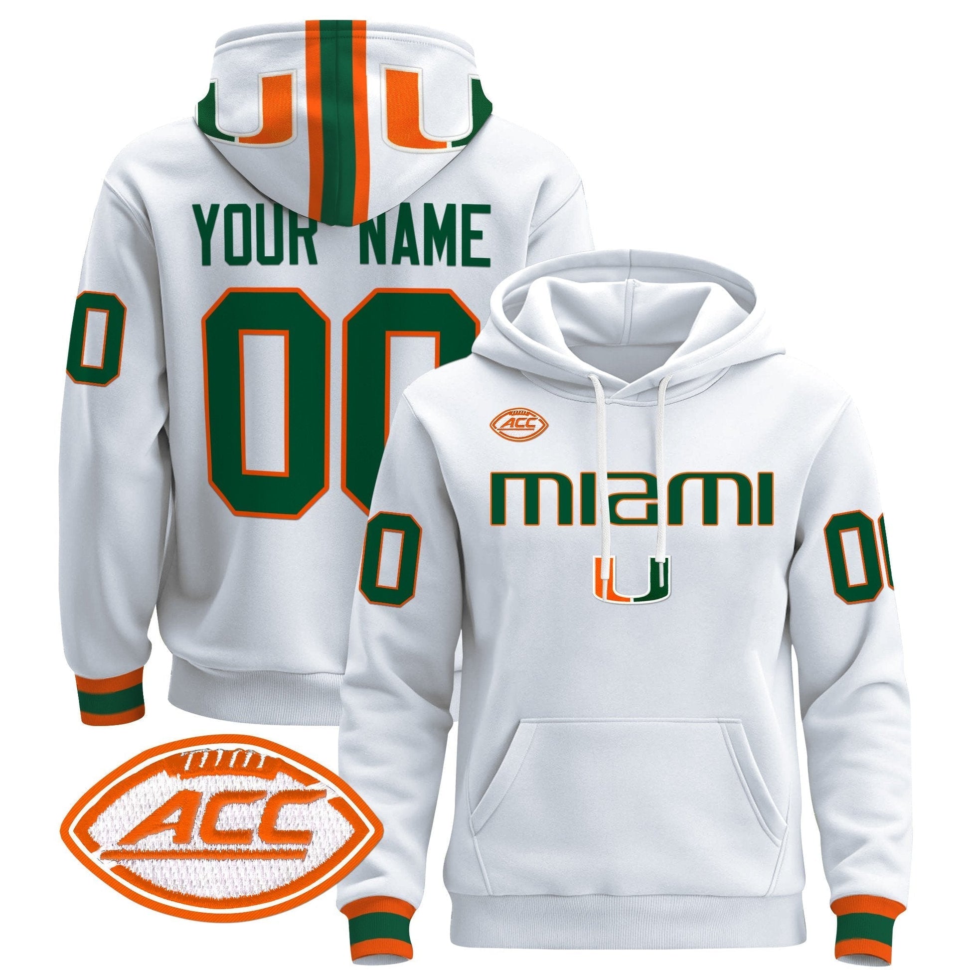 Miami Hurricanes 2024 Custom Pullover Hoodie V3