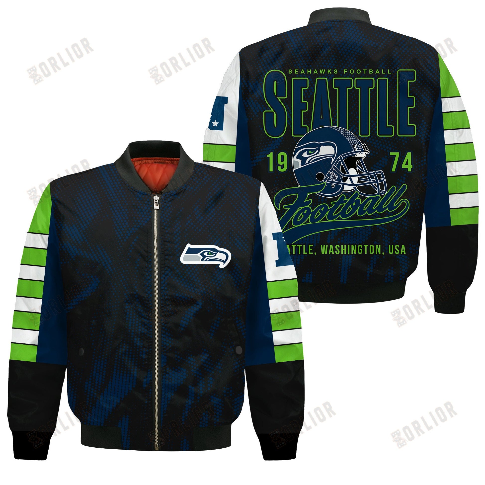 Seattle Seahawks Football Team 2024 - 25 Wear Your Passion Bomber Jacket