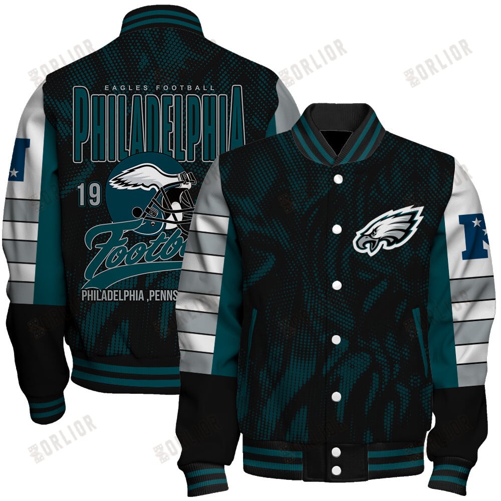 Philadelphia Eagles Football Team 2024 - 25 Wear Your Passion Unisex Varsity Jacket