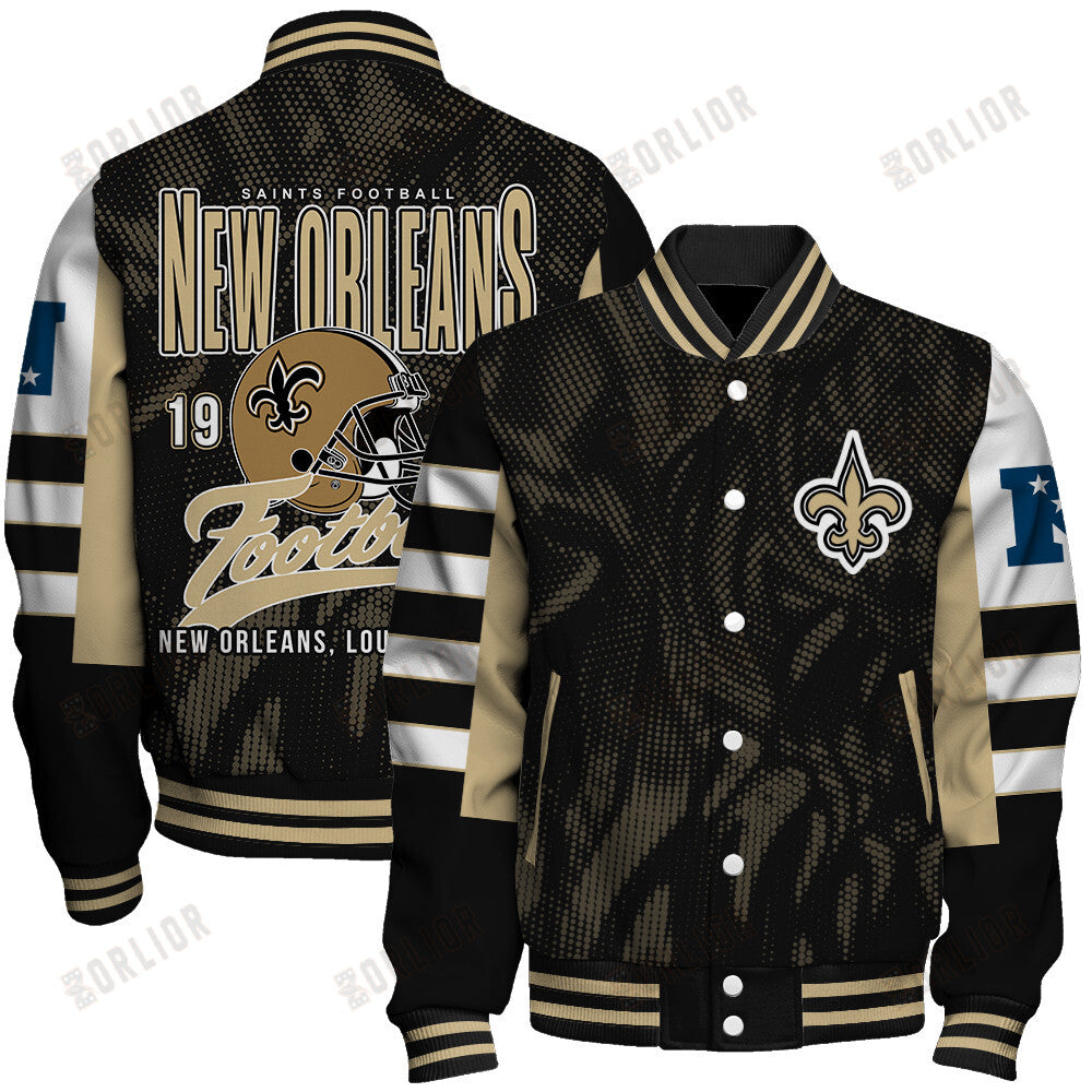 New Orleans Saints Football Team 2024 - 25 Wear Your Passion Unisex Varsity Jacket