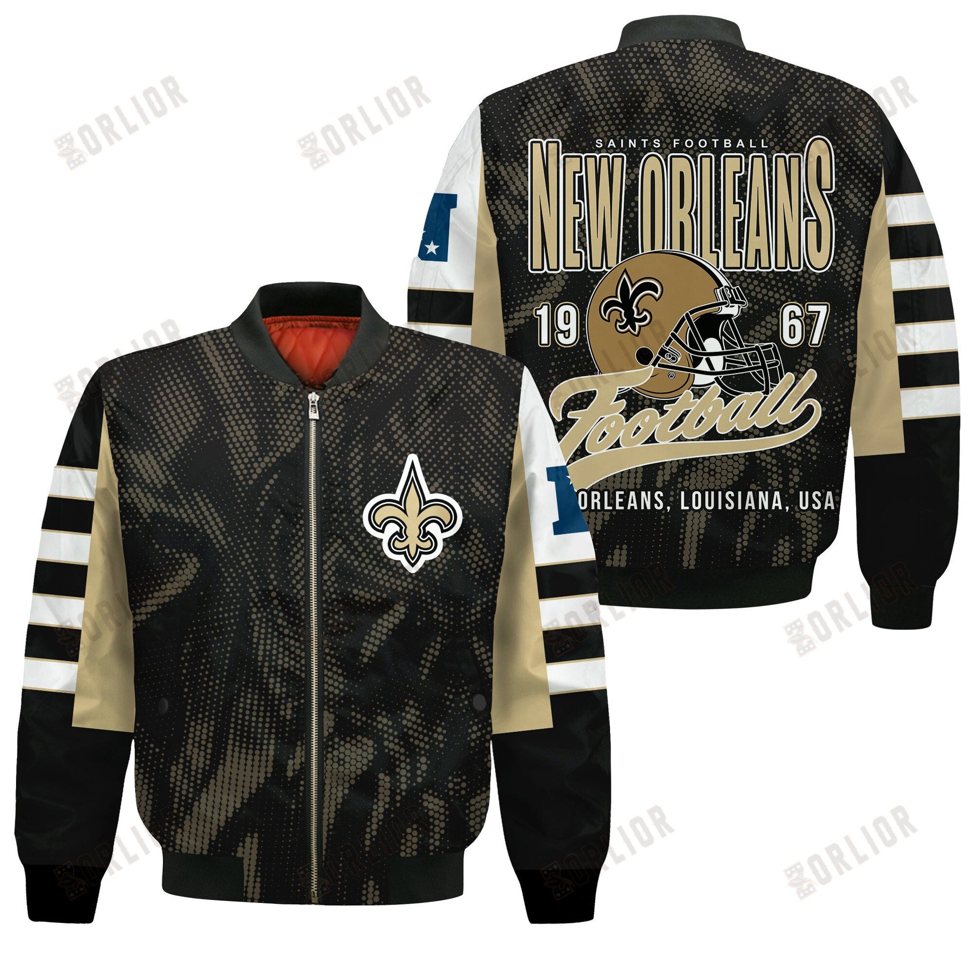 New Orleans Saints Football Team 2024 - 25 Wear Your Passion Bomber Jacket