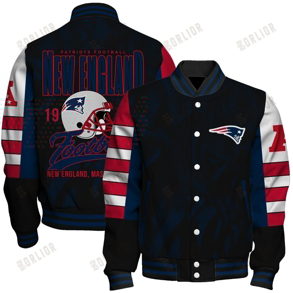 New England Patriots Football Team 2024 - 25 Wear Your Passion Unisex Varsity Jacket
