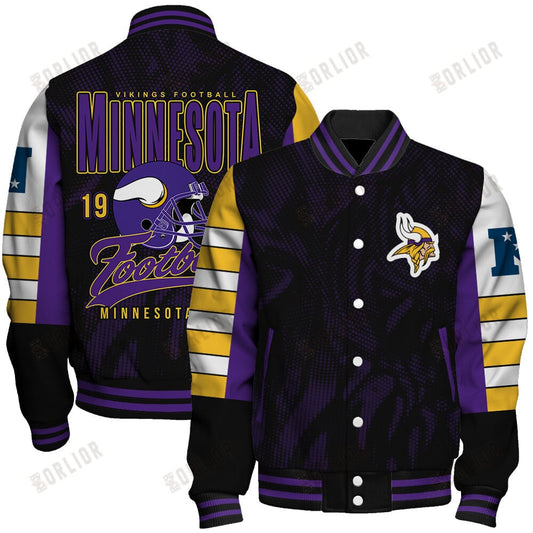 Minnesota Vikings Football Team 2024 - 25 Wear Your Passion Unisex Varsity Jacket