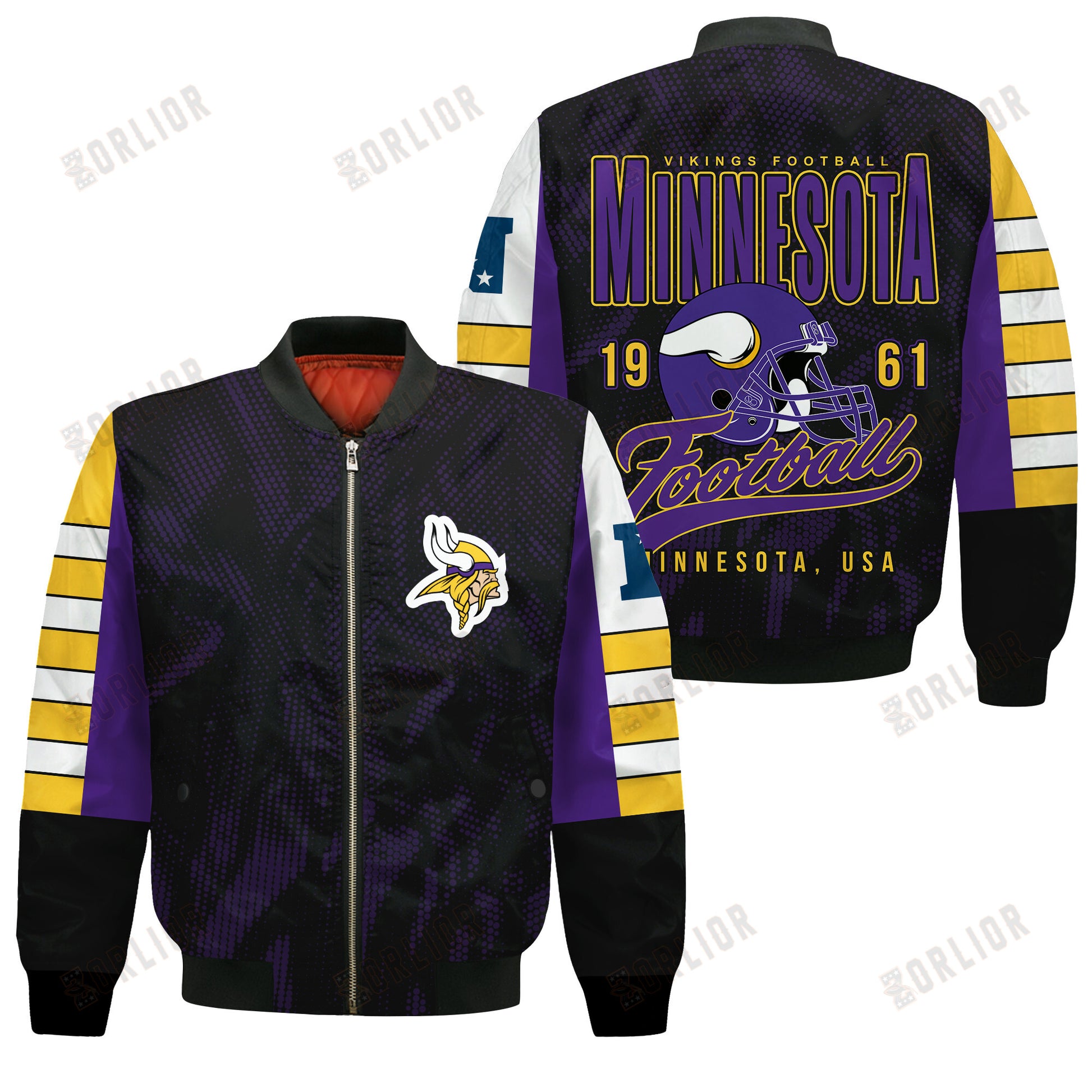Minnesota Vikings Football Team 2024 - 25 Wear Your Passion Bomber Jacket