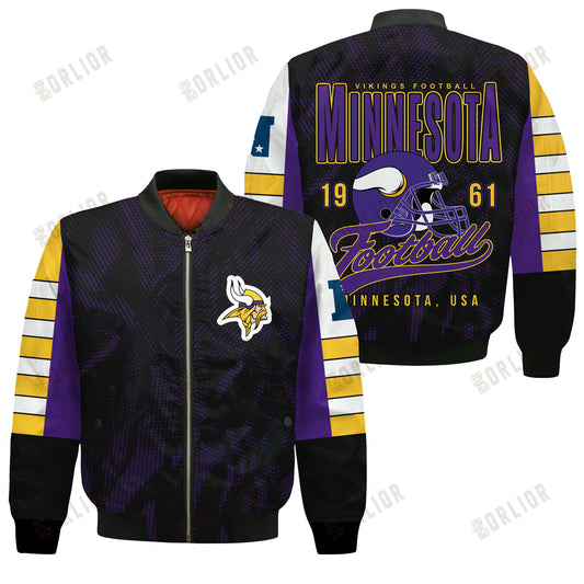 Minnesota Vikings Football Team 2024 - 25 Wear Your Passion Bomber Jacket