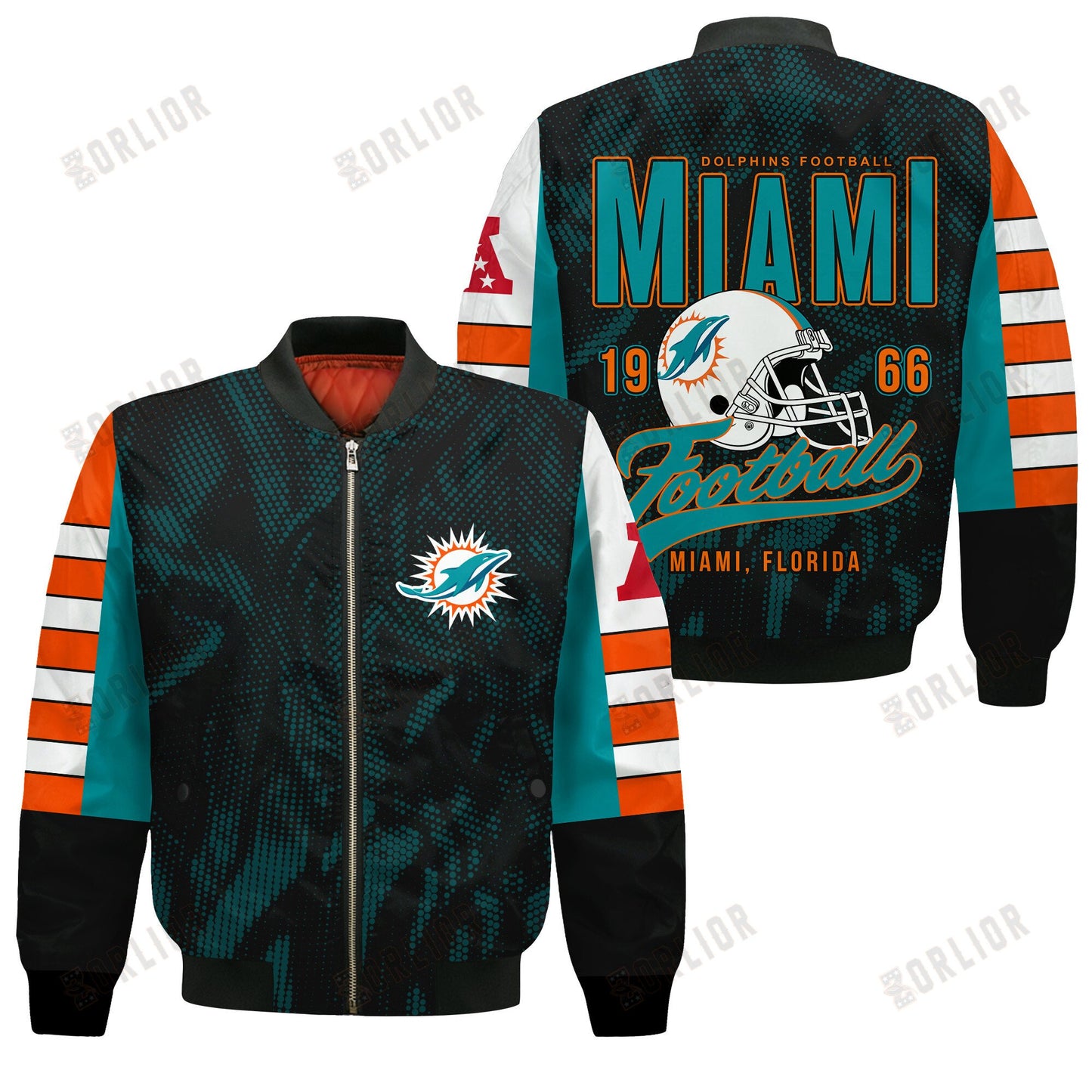Miami Dolphins Football Team 2024 - 25 Wear Your Passion Bomber Jacket