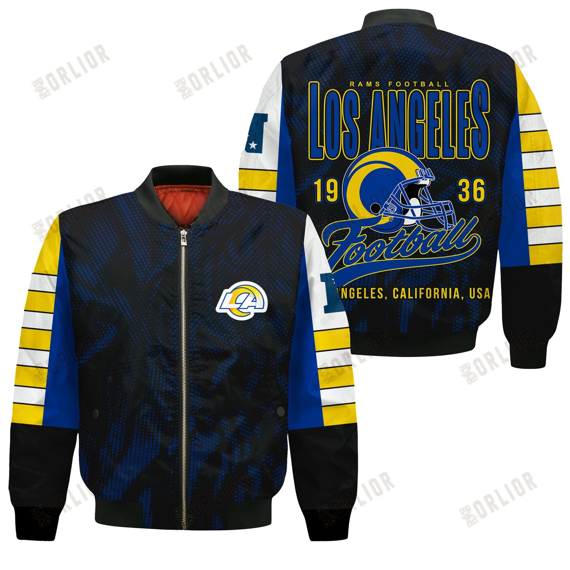 Los Angeles Rams Football Team 2024 - 25 Wear Your Passion Bomber Jacket