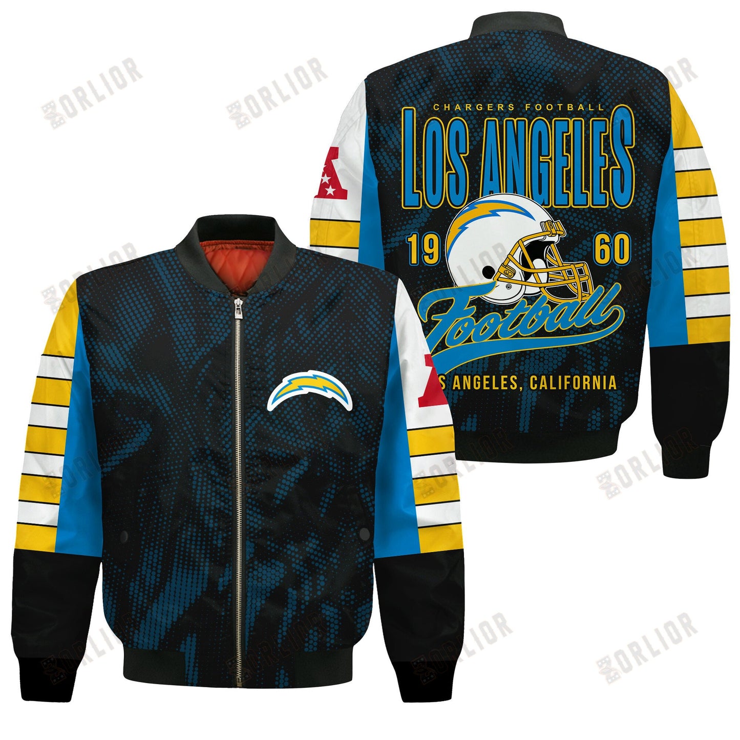 Los Angeles Chargers Football Team 2024 - 25 Wear Your Passion Bomber Jacket