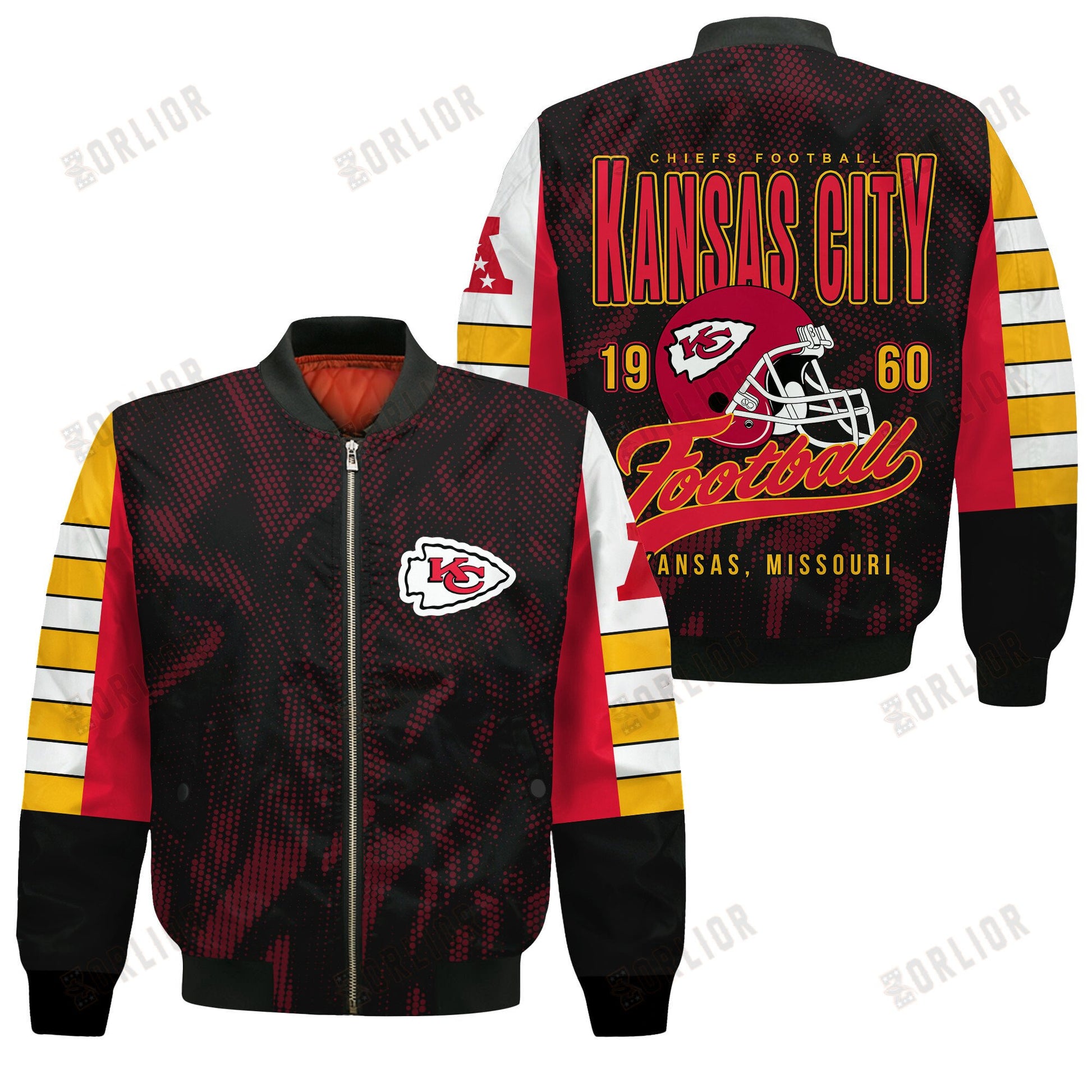 Kansas City Chiefs Football Team 2024 - 25 Wear Your Passion Bomber Jacket