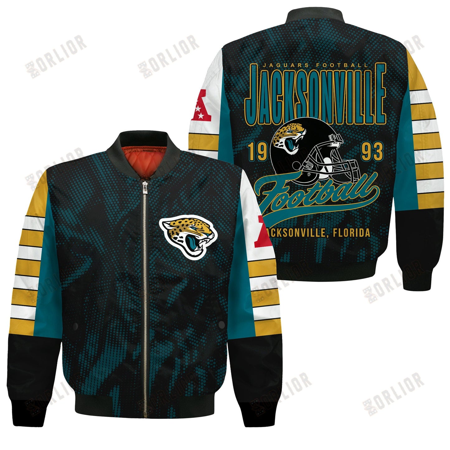 Jacksonville Jaguars Football Team 2024 - 25 Wear Your Passion Bomber Jacket