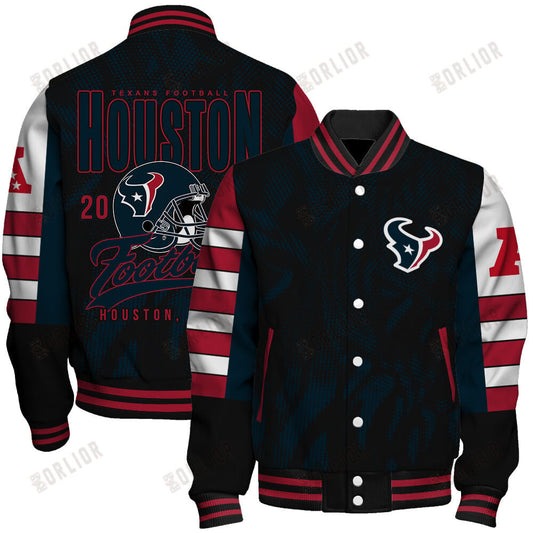 Houston Texans Football Team 2024 - 25 Wear Your Passion Unisex Varsity Jacket