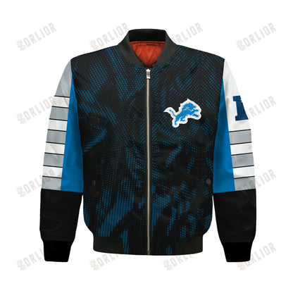 Detroit Lions Football Team 2024 - 25 Wear Your Passion Bomber Jacket