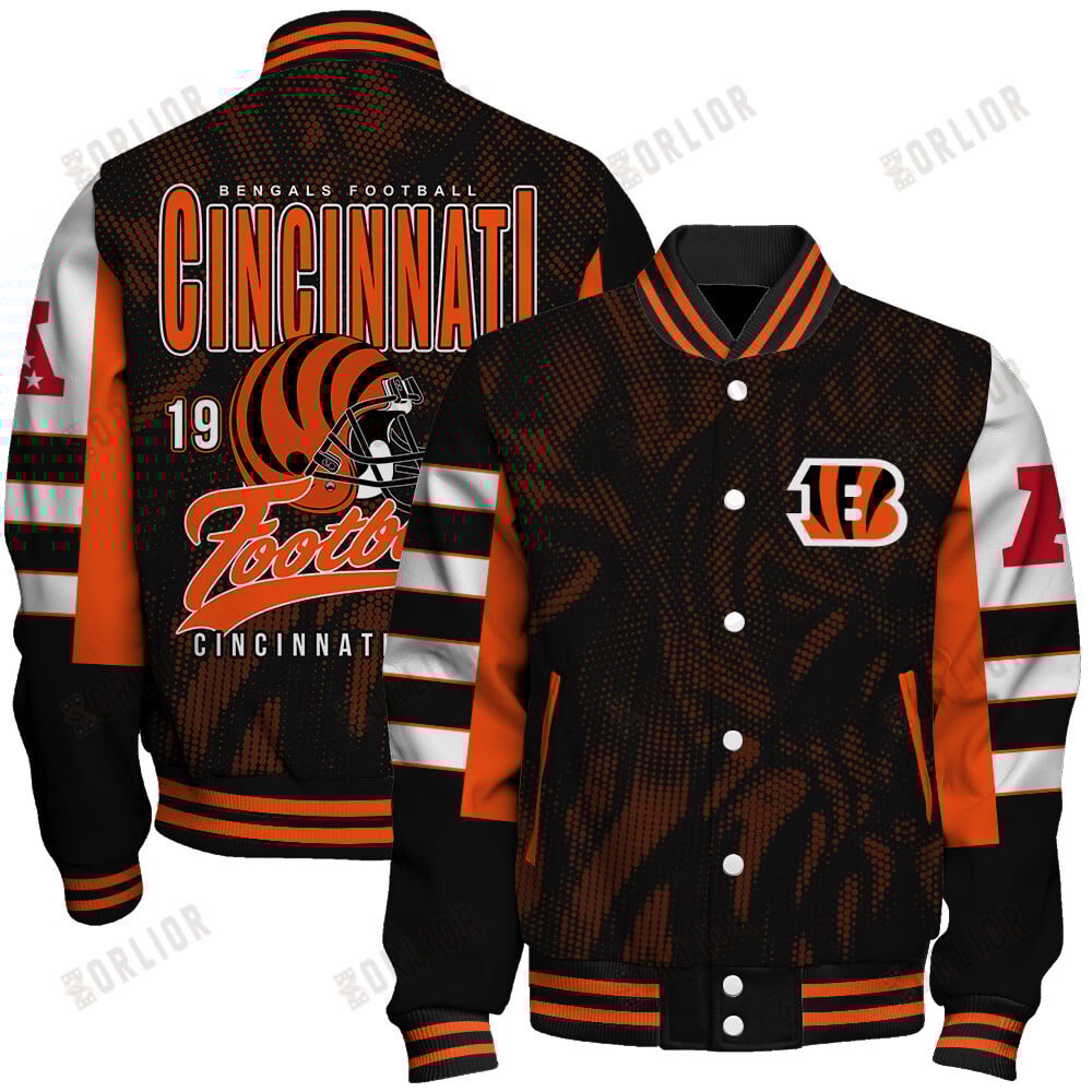 Cincinnati Bengals Football Team 2024 - 25 Wear Your Passion Unisex Varsity Jacket