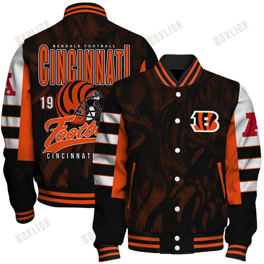 Cincinnati Bengals Football Team 2024 - 25 Wear Your Passion Unisex Varsity Jacket