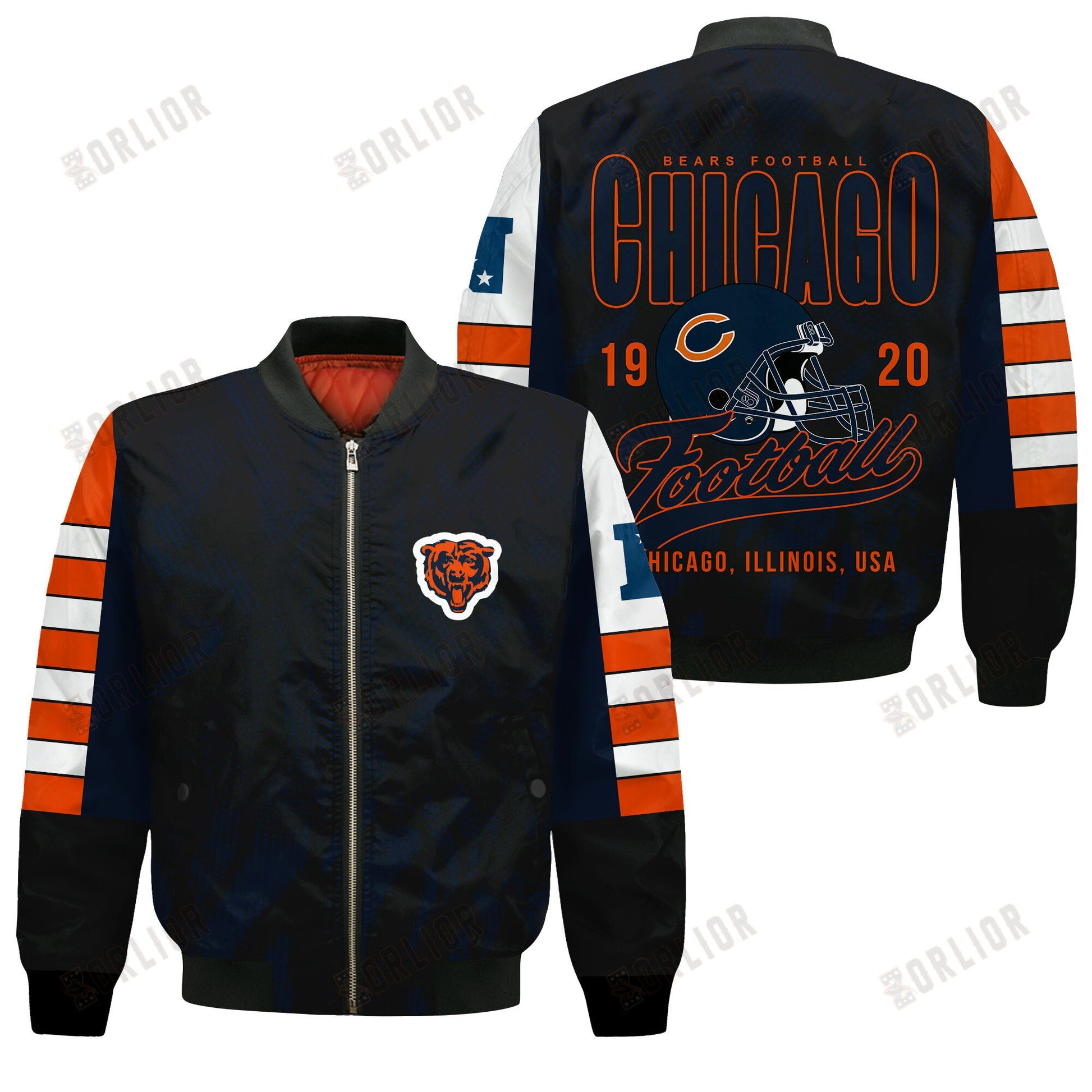 Chicago Bears Football Team 2024 - 25 Wear Your Passion Bomber Jacket