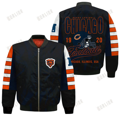Chicago Bears Football Team 2024 - 25 Wear Your Passion Bomber Jacket