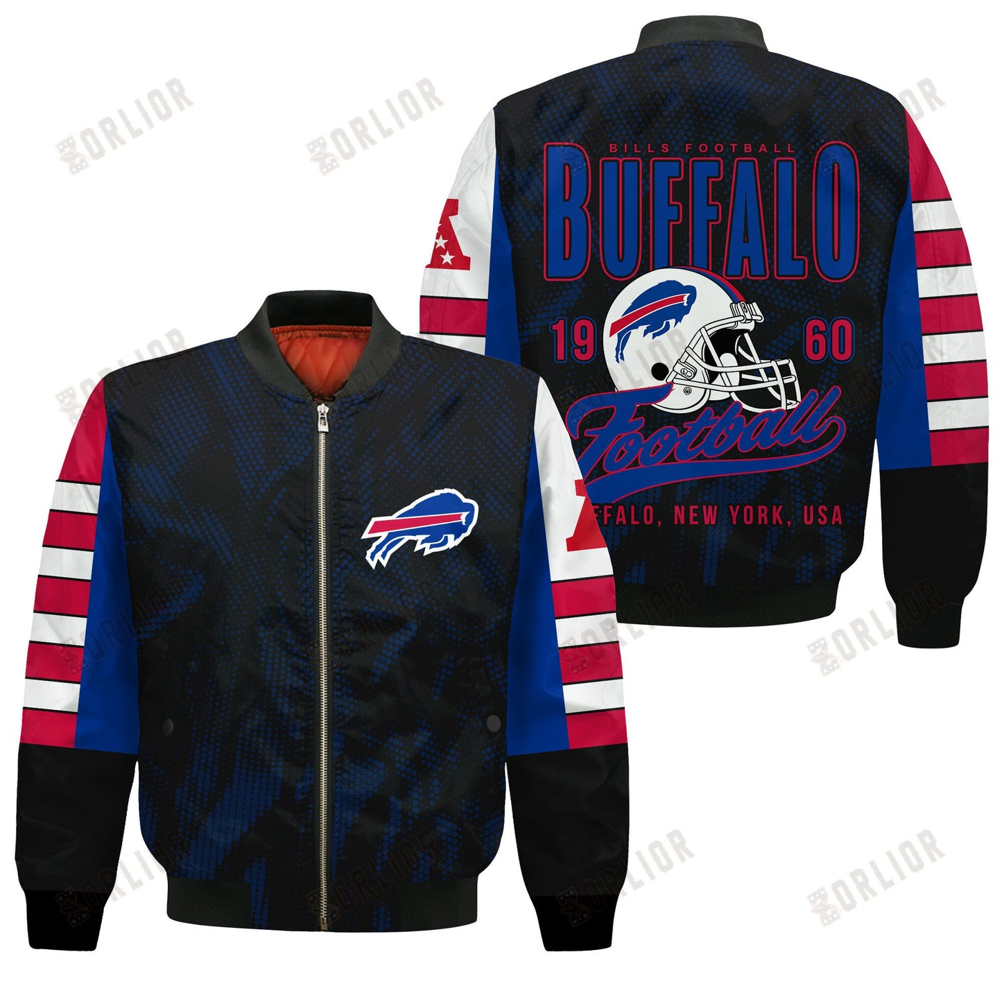 Buffalo Bills Football Team 2024 - 25 Wear Your Passion Bomber Jacket