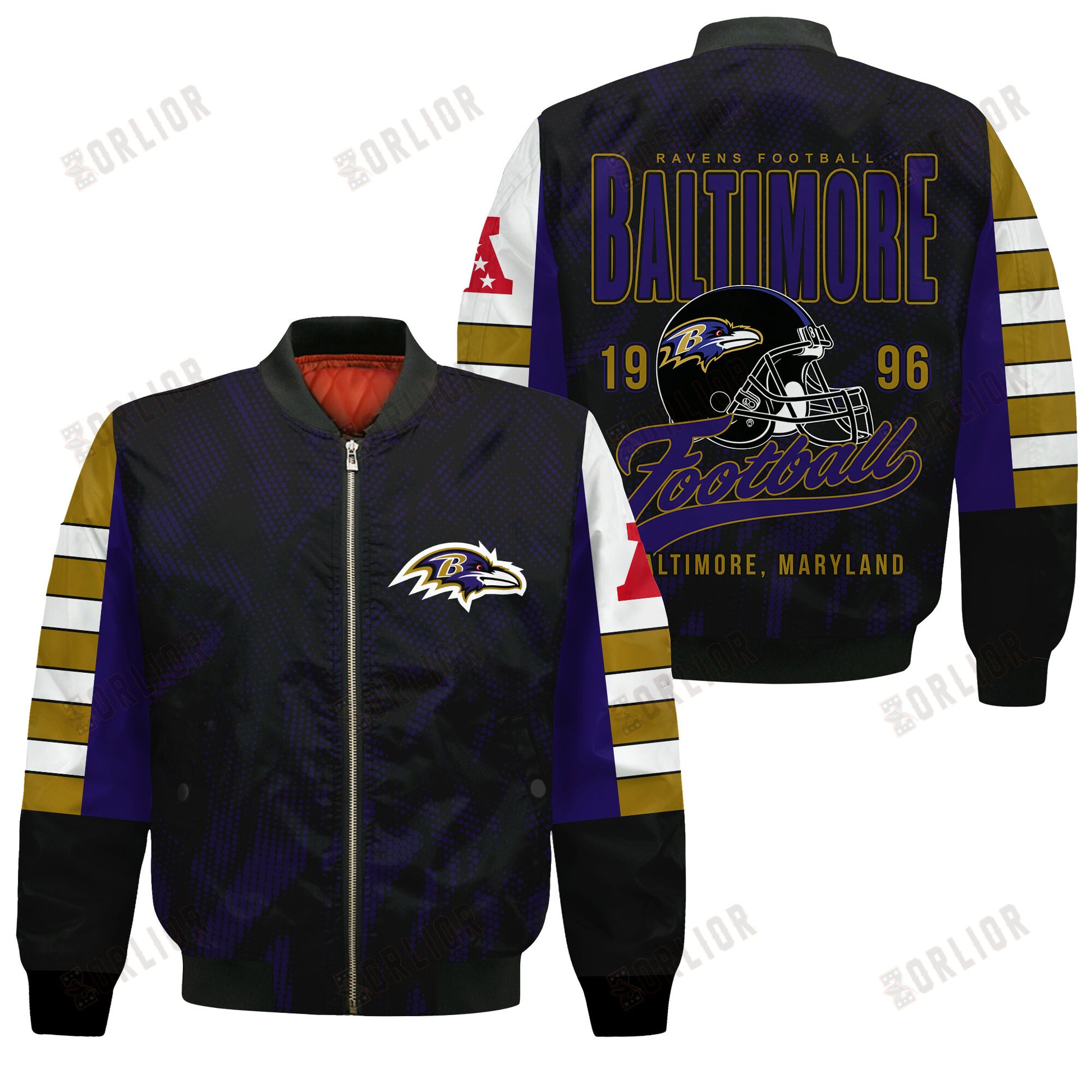 Baltimore Ravens Football Team 2024 - 25 Wear Your Passion Bomber Jacket