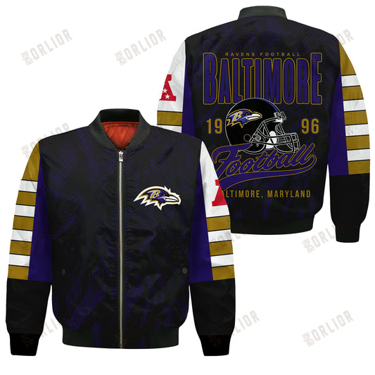 Baltimore Ravens Football Team 2024 - 25 Wear Your Passion Bomber Jacket