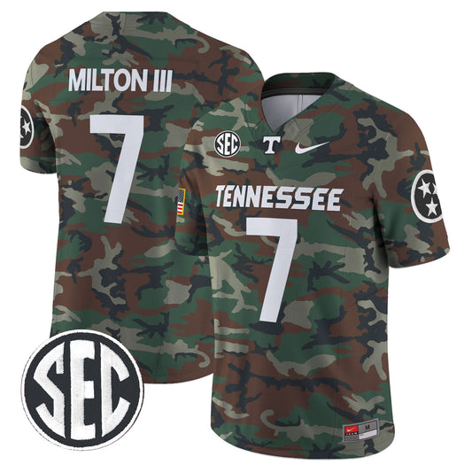 Tennessee Volunteers 2024 Military Vapor Limited Jersey V2 - All Stitched