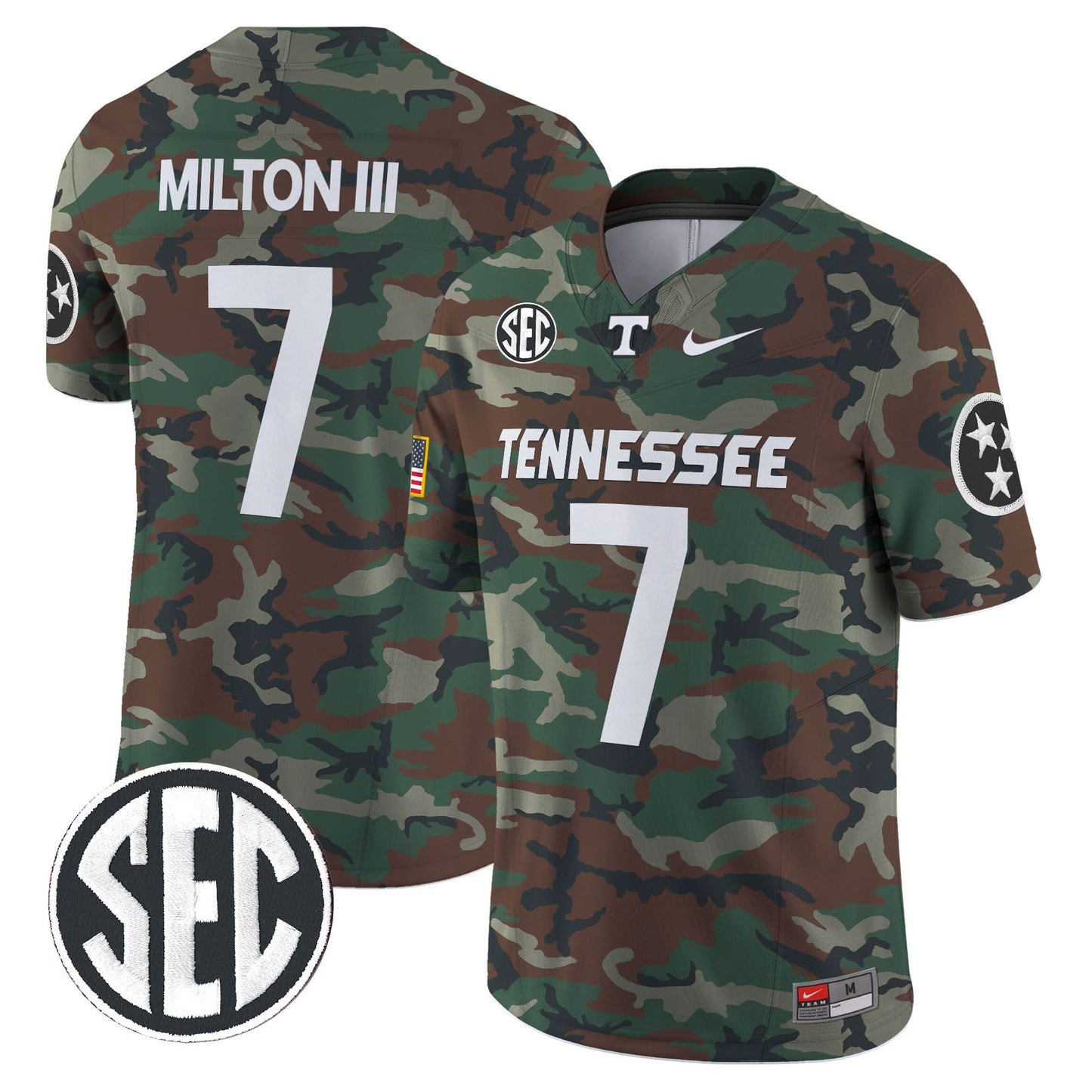 Tennessee Volunteers 2024 Military Vapor Limited Jersey V2 - All Stitched