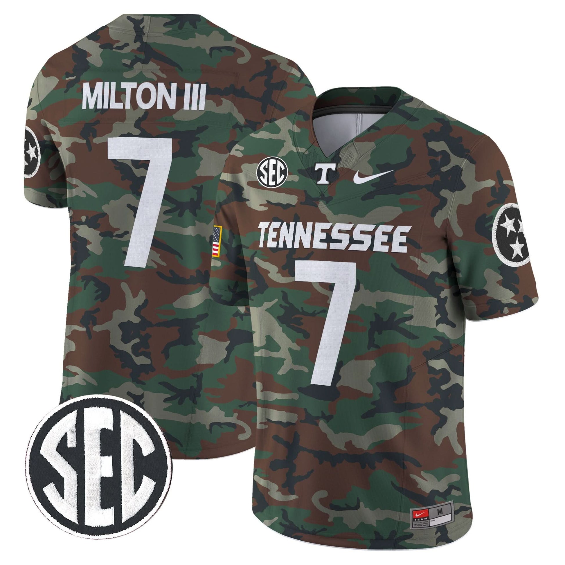 Tennessee Volunteers 2024 Military Vapor Limited Jersey V2 - All Stitched