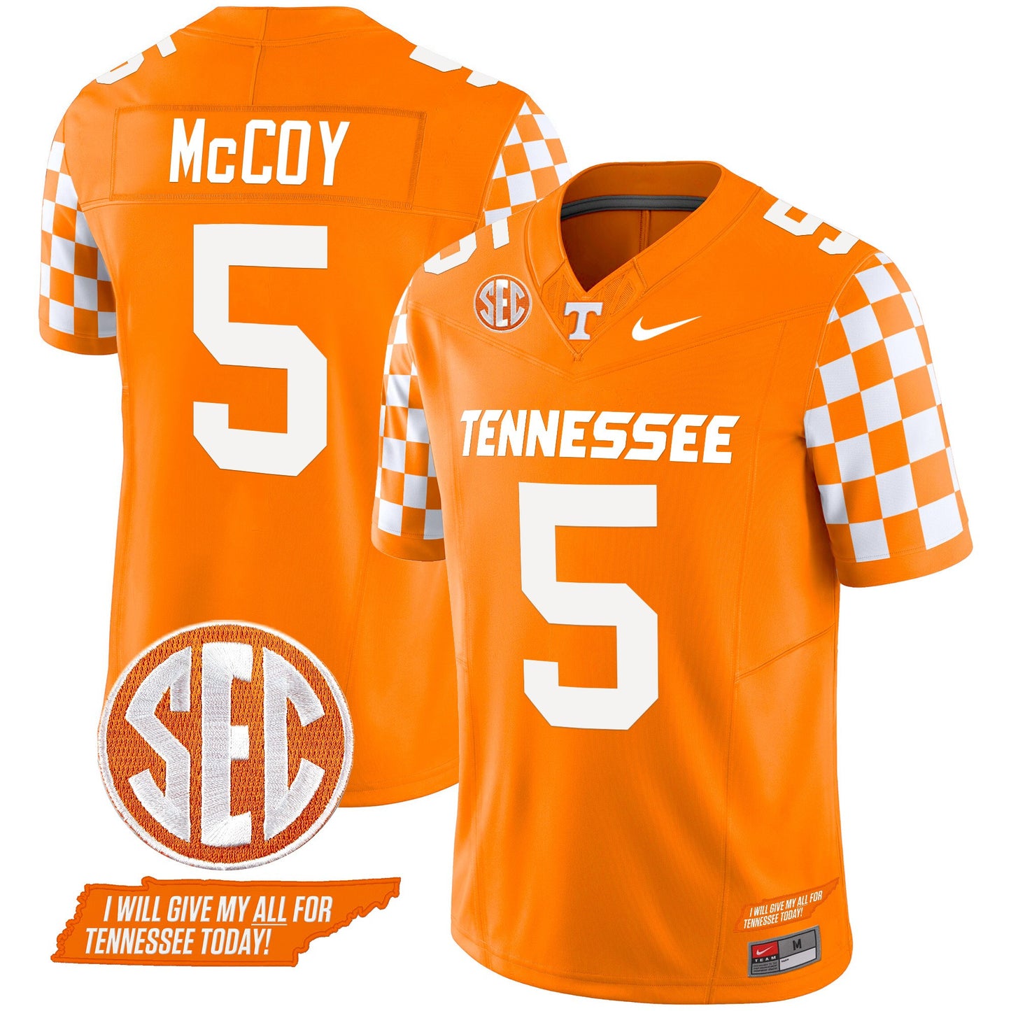 Tennessee Volunteers 2024 Checkerboard Vapor Limited Jersey V2 - All Stitched