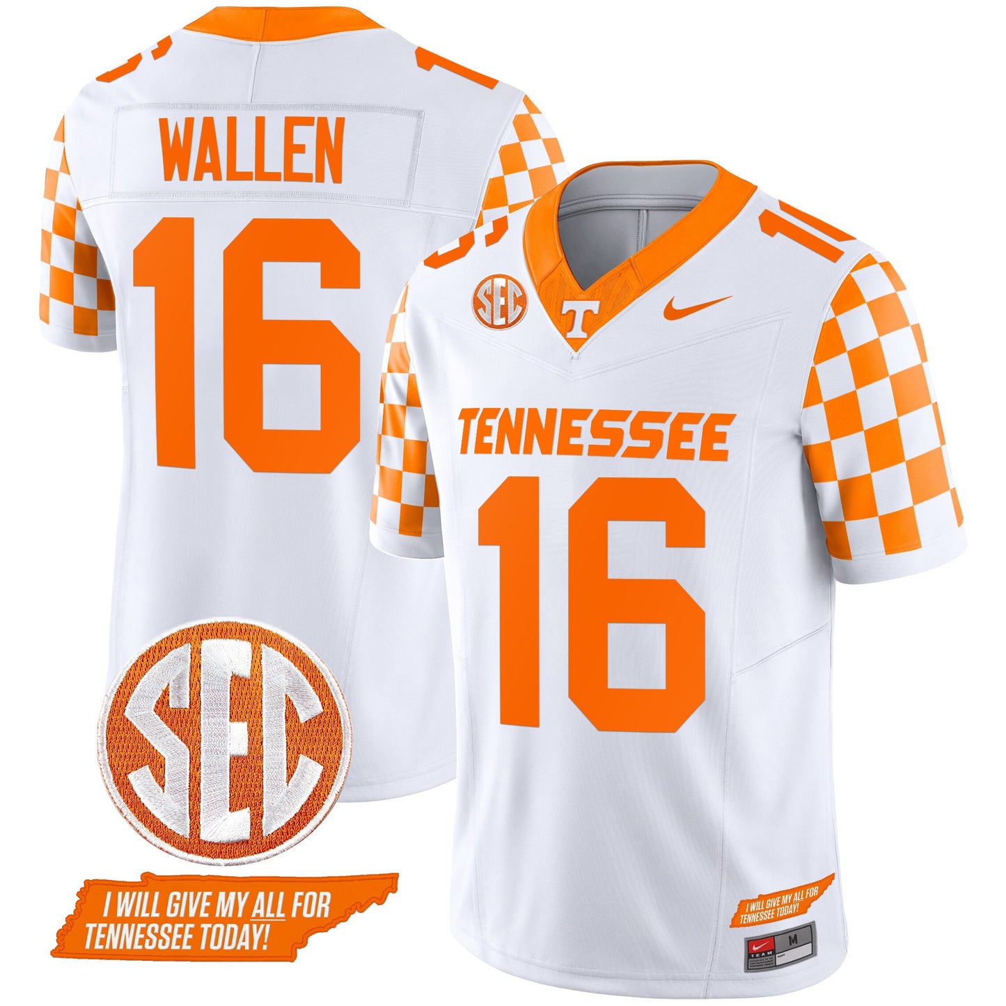 Tennessee Volunteers 2024 Checkerboard Vapor Limited Jersey V2 - All Stitched