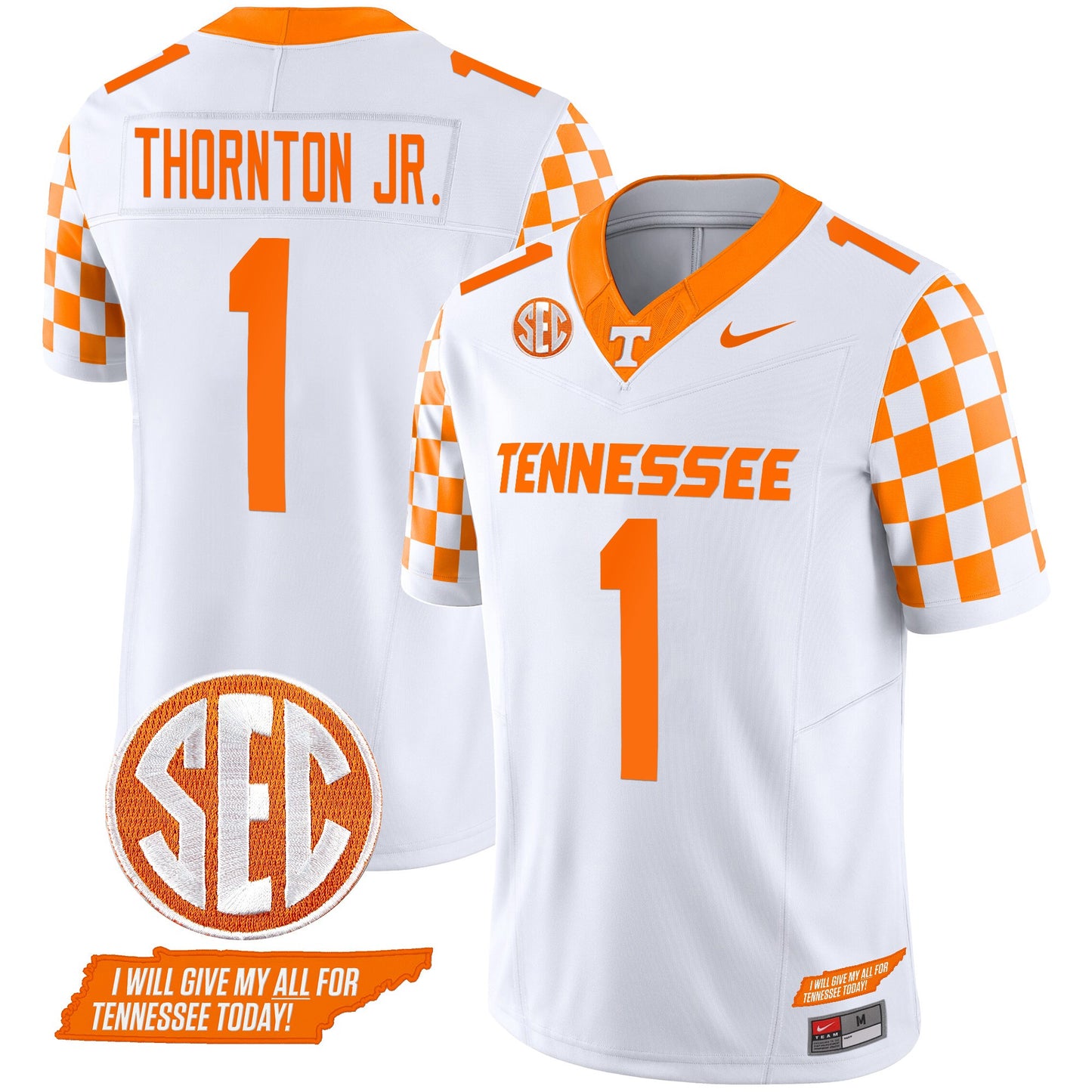 Tennessee Volunteers 2024 Checkerboard Vapor Limited Jersey V2 - All Stitched