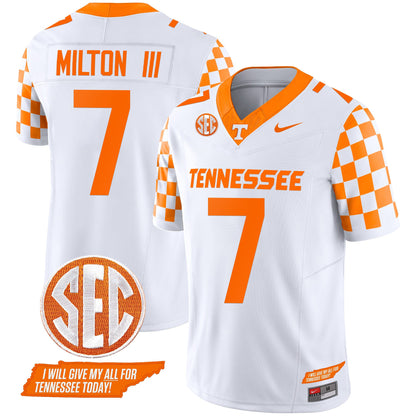 Tennessee Volunteers 2024 Checkerboard Vapor Limited Jersey V2 - All Stitched