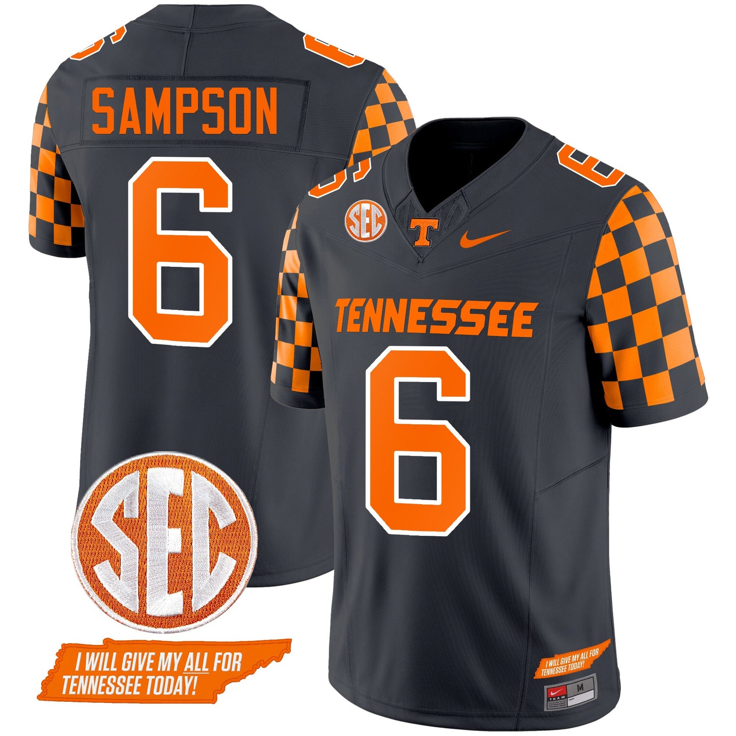 Tennessee Volunteers 2024 Checkerboard Vapor Limited Jersey V2 - All Stitched