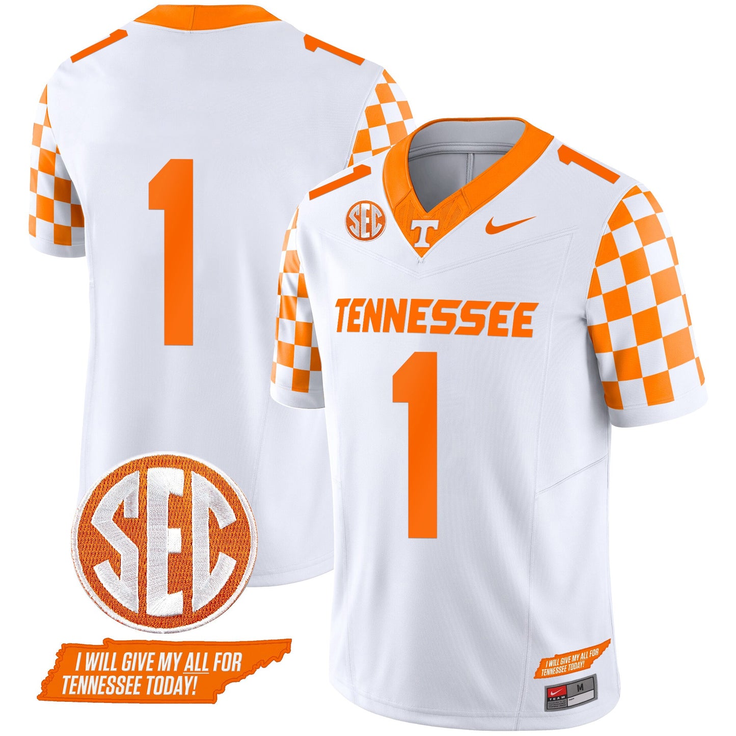 Tennessee Volunteers 2024 Checkerboard Vapor Limited Jersey V2 - All Stitched