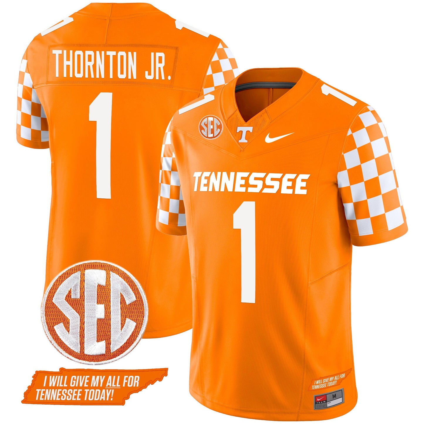 Tennessee Volunteers 2024 Checkerboard Vapor Limited Jersey V2 - All Stitched