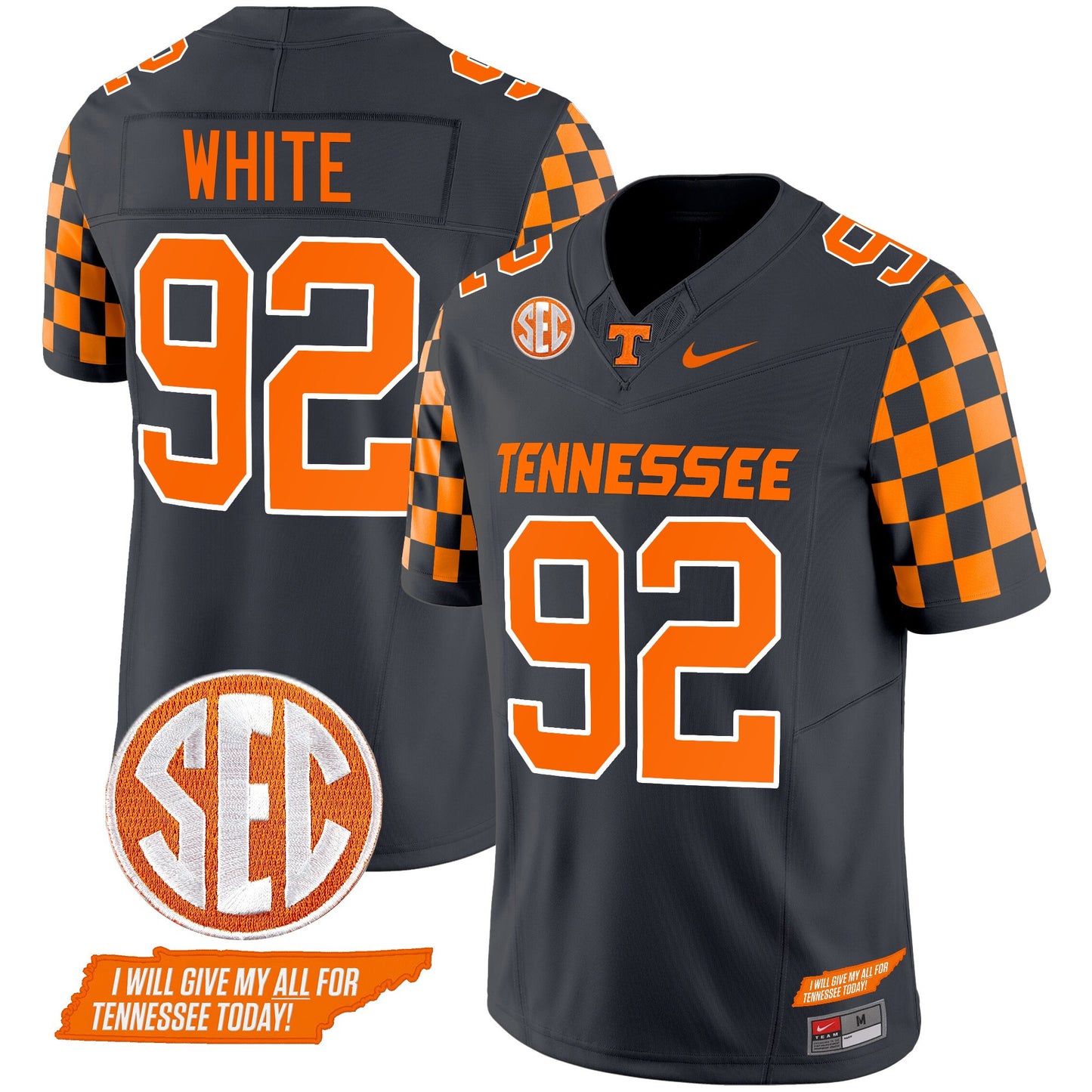 Tennessee Volunteers 2024 Checkerboard Vapor Limited Jersey V2 - All Stitched