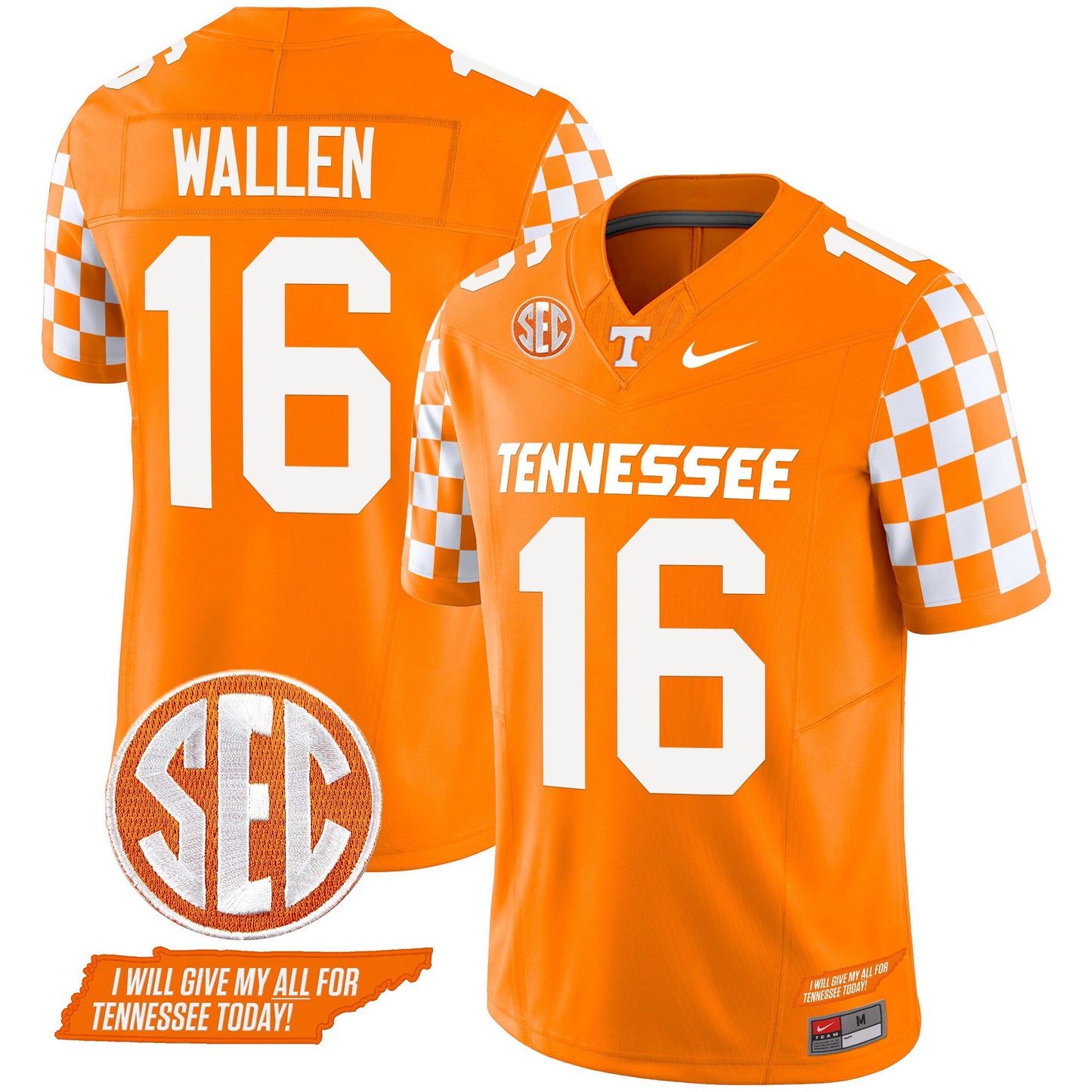 Tennessee Volunteers 2024 Checkerboard Vapor Limited Jersey V2 - All Stitched