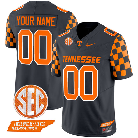 Tennessee Volunteers 2024 Checkerboard Vapor Limited Custom Jersey V2 - All Stitched