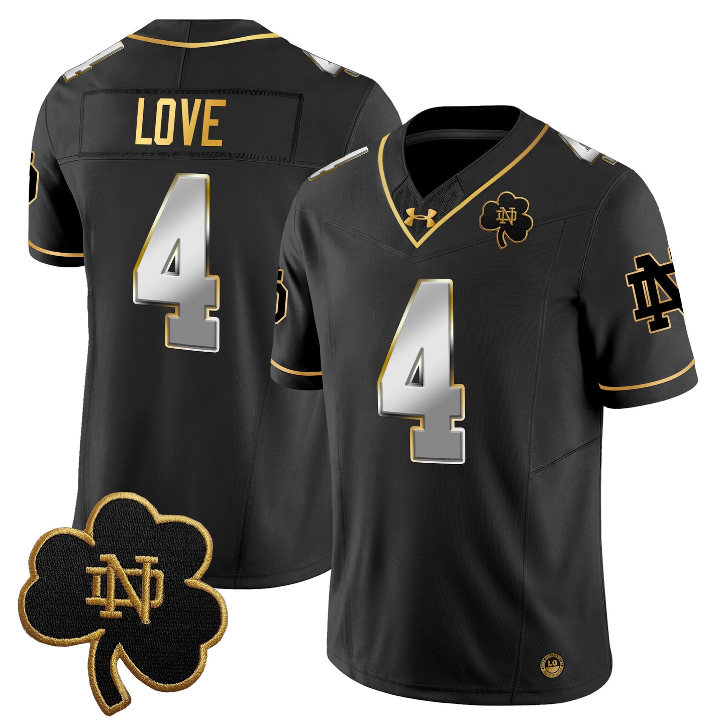 Notre Dame Fighting Irish 2024 Gold Vapor Limited Jersey - All Stitched