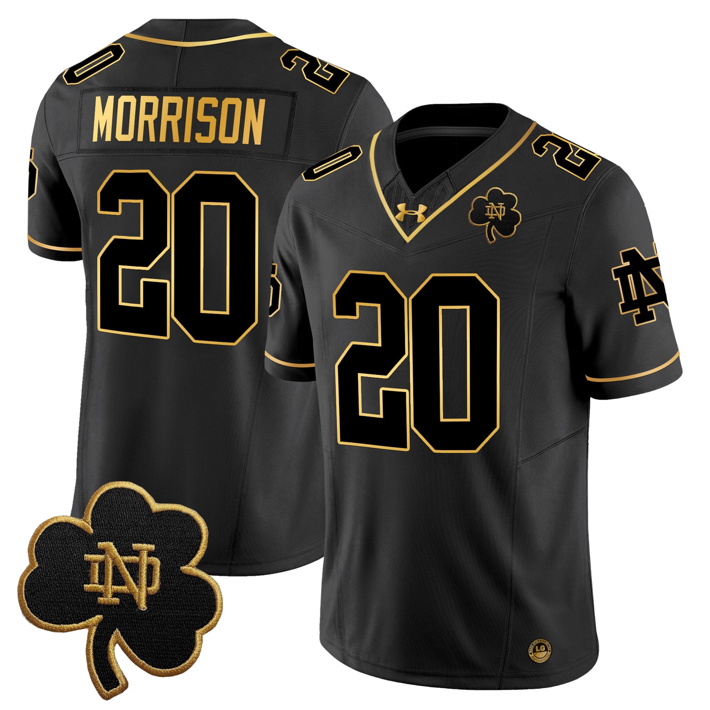 Notre Dame Fighting Irish 2024 Gold Vapor Limited Jersey - All Stitched