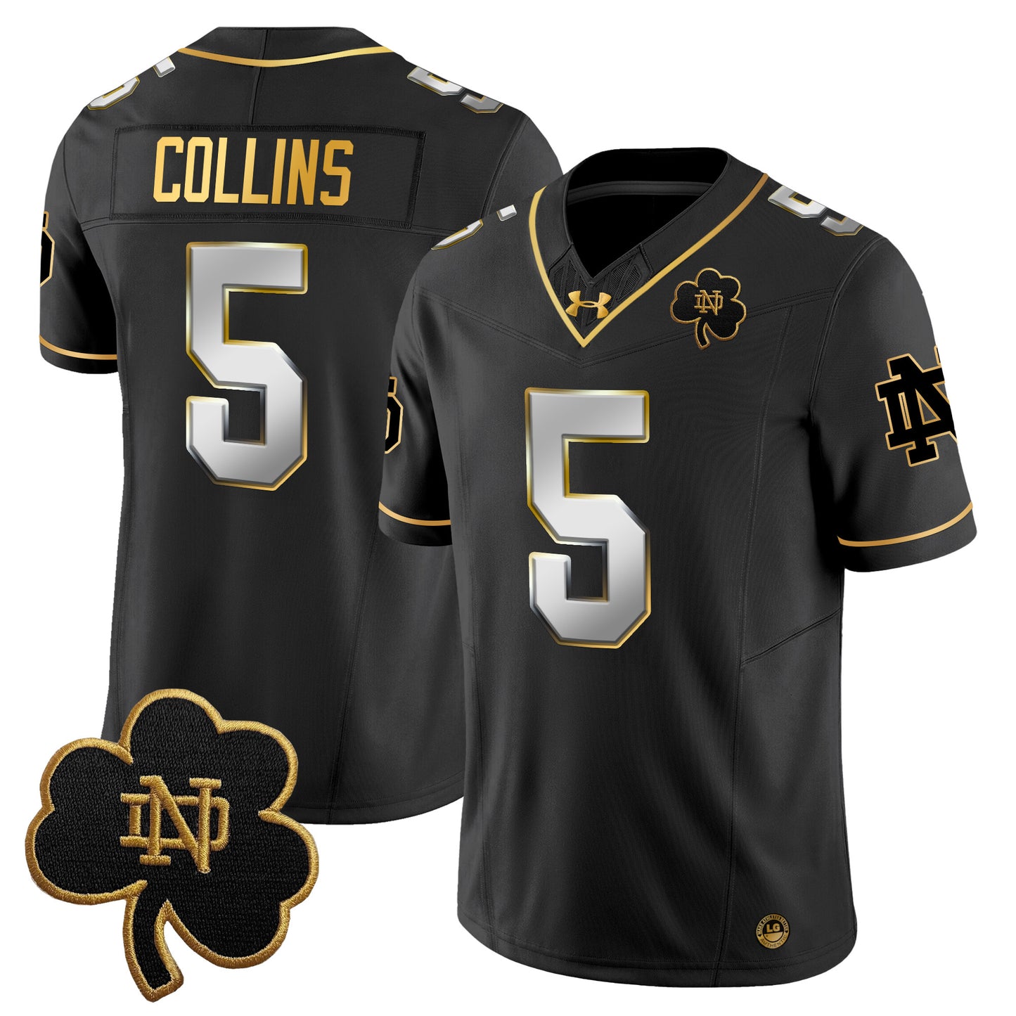 Notre Dame Fighting Irish 2024 Gold Vapor Limited Jersey - All Stitched