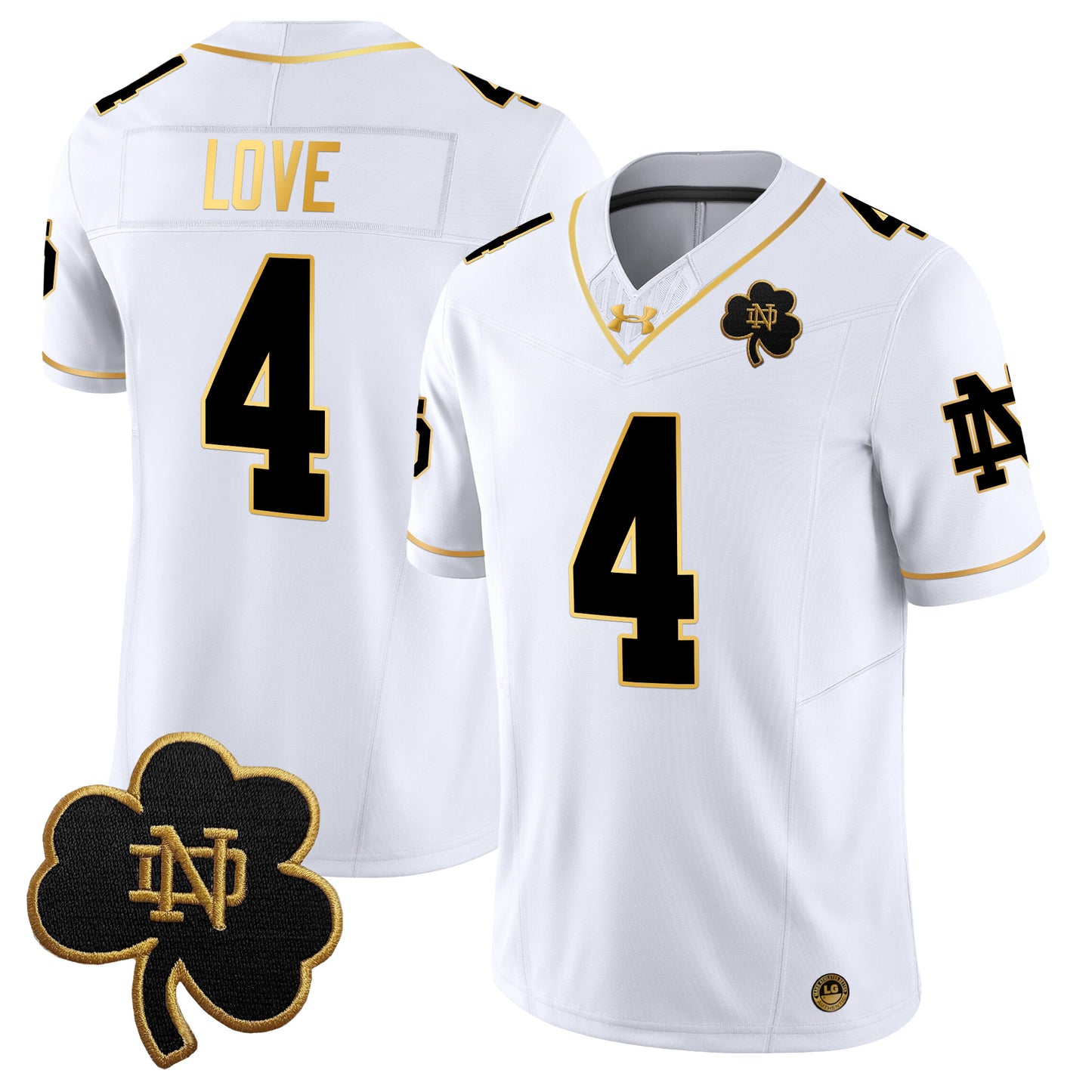 Notre Dame Fighting Irish 2024 Gold Vapor Limited Jersey - All Stitched