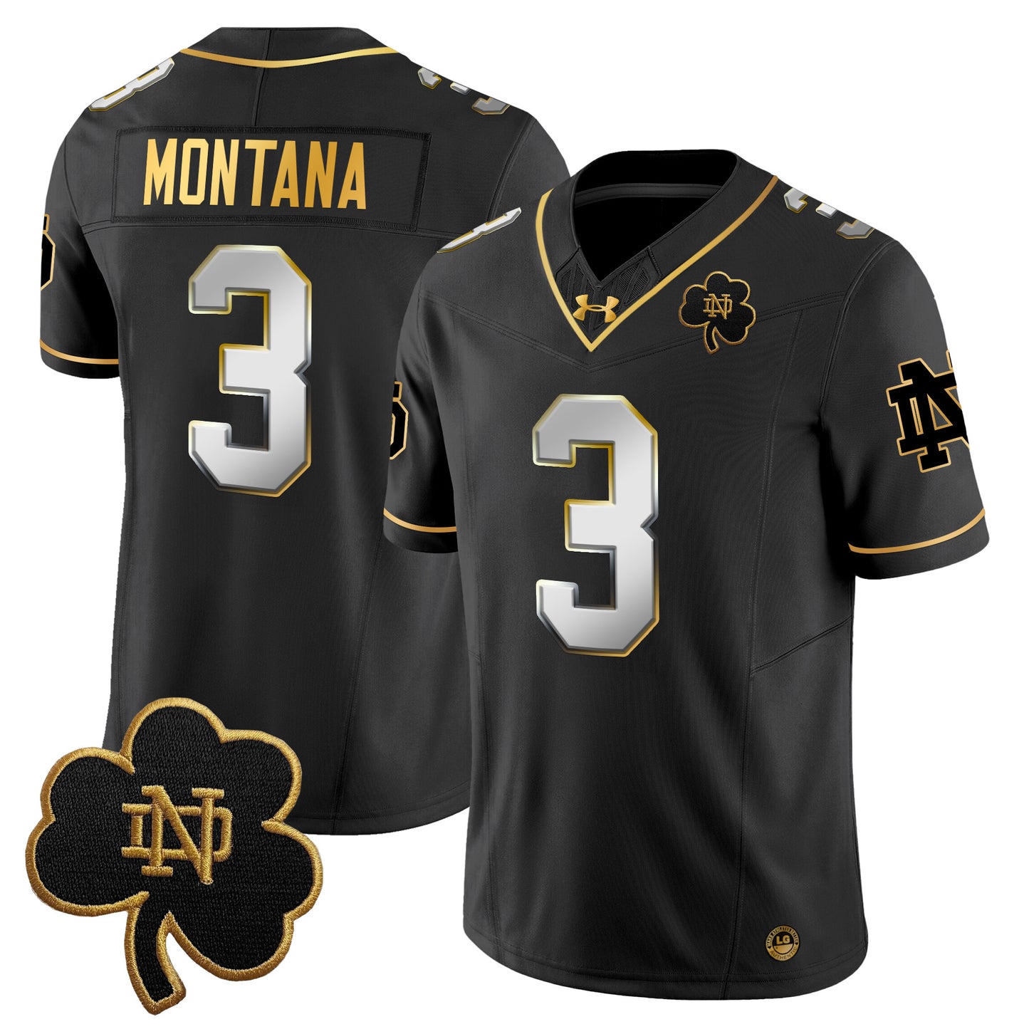 Notre Dame Fighting Irish 2024 Gold Vapor Limited Jersey - All Stitched