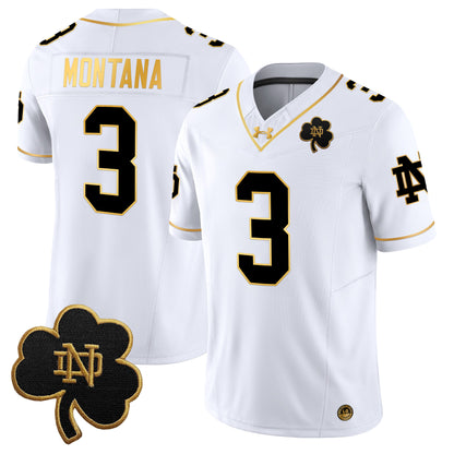 Notre Dame Fighting Irish 2024 Gold Vapor Limited Jersey - All Stitched