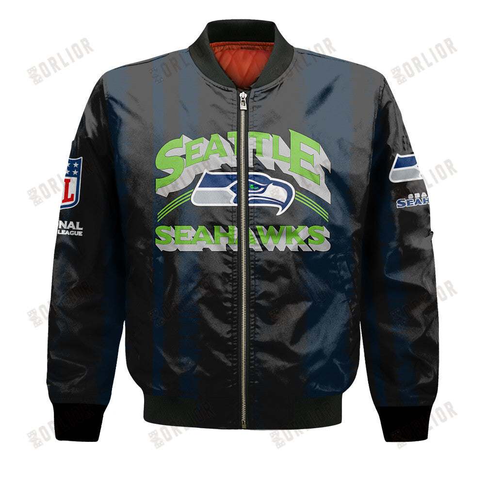 Seattle Seahawks Football Team 2024 - 25 Independent, Individual Bomber Jacket