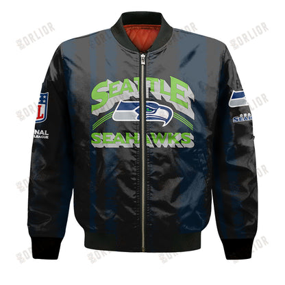 Seattle Seahawks Football Team 2024 - 25 Independent, Individual Bomber Jacket