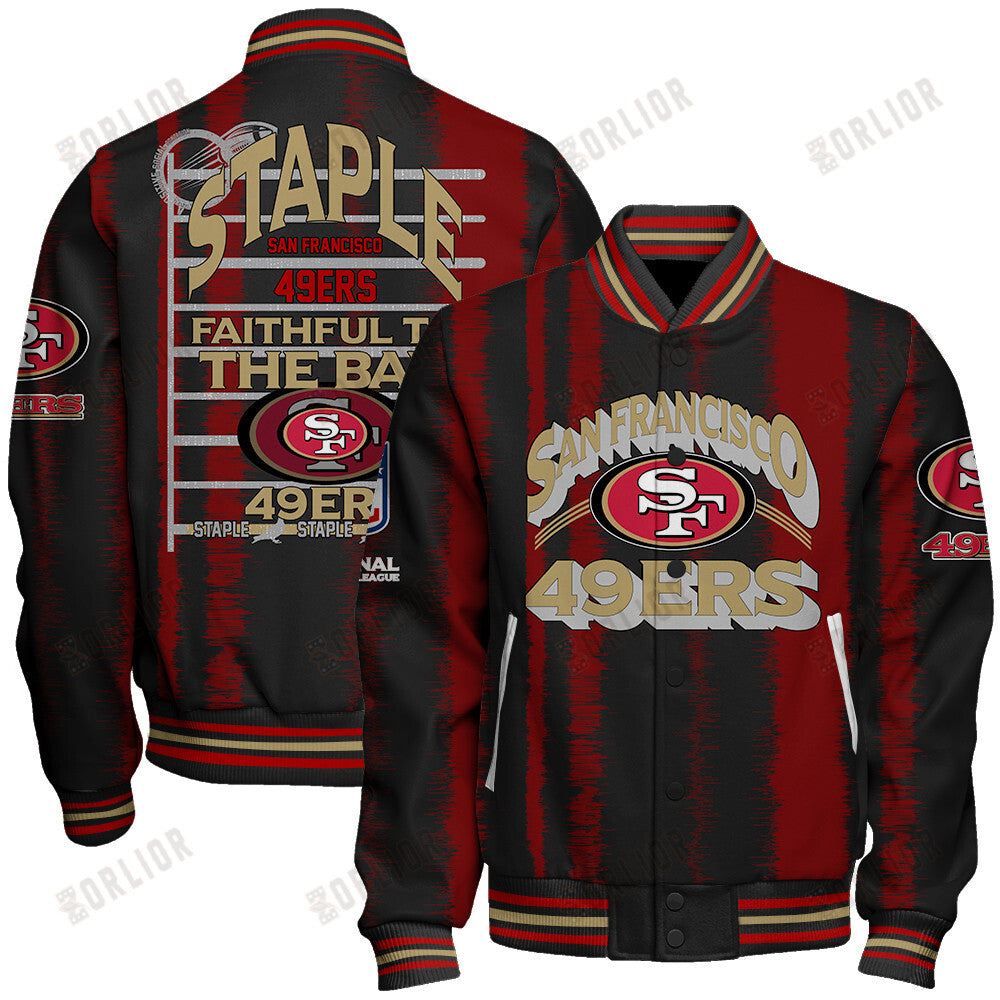 San Francisco 49ers Football Team 2024 - 25 Independent, Individual Unisex Varsity Jacket