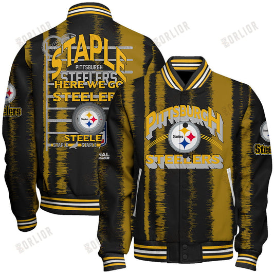 Pittsburgh Steelers Football Team 2024 - 25 Independent, Individual Unisex Varsity Jacket