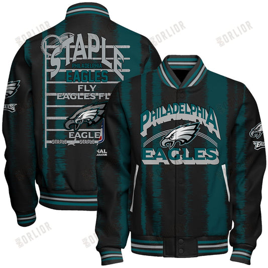 Philadelphia Eagles Football Team 2024 - 25 Independent, Individual Unisex Varsity Jacket