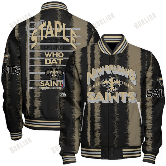 New Orleans Saints Football Team 2024 - 25 Independent, Individual Unisex Varsity Jacket