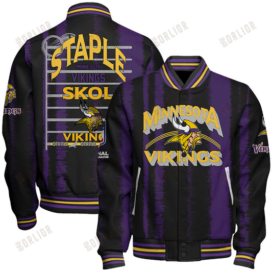 Minnesota Vikings Football Team 2024 - 25 Independent, Individual Unisex Varsity Jacket